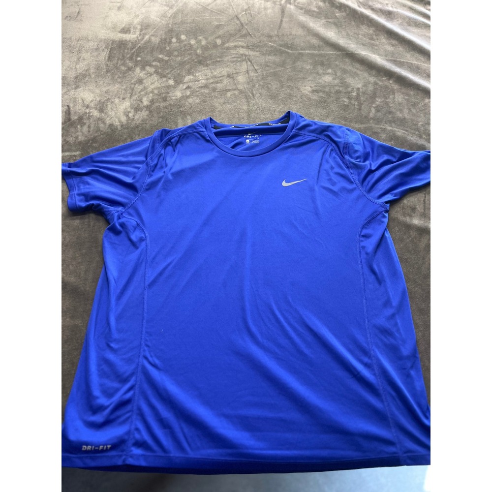 Nike Running Dri-FIT Shirt Mens XL Blue‎ Short Sleeve Training Tee